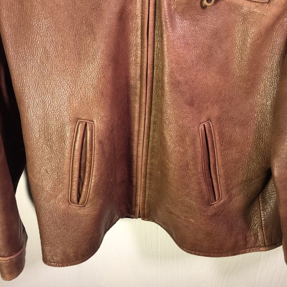 Bomber leather jacket New York Style - Picture 3 of 6